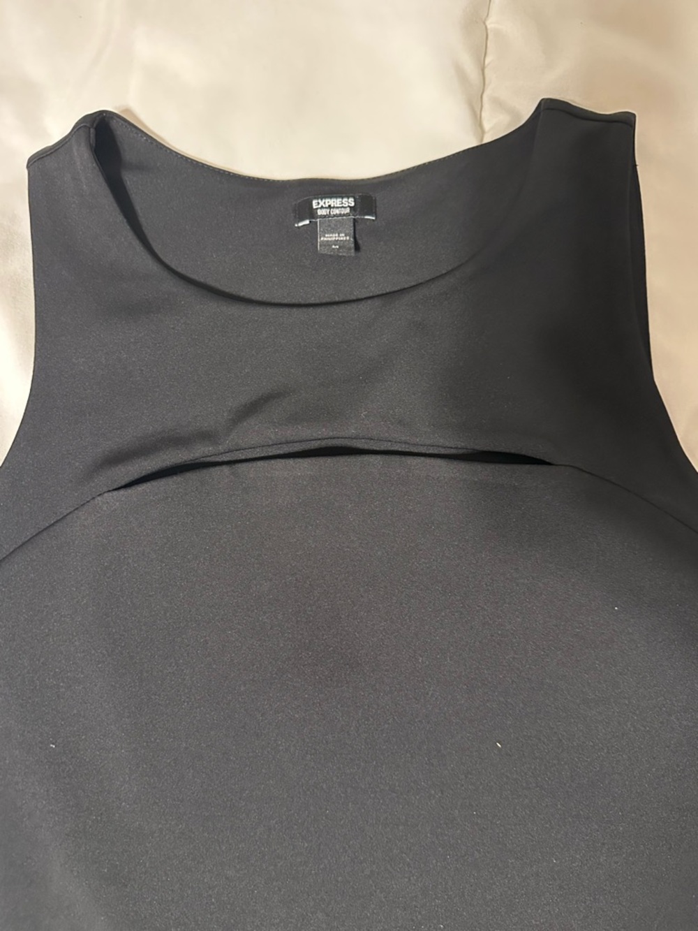 Express Black Tank Dress with Front Cutout